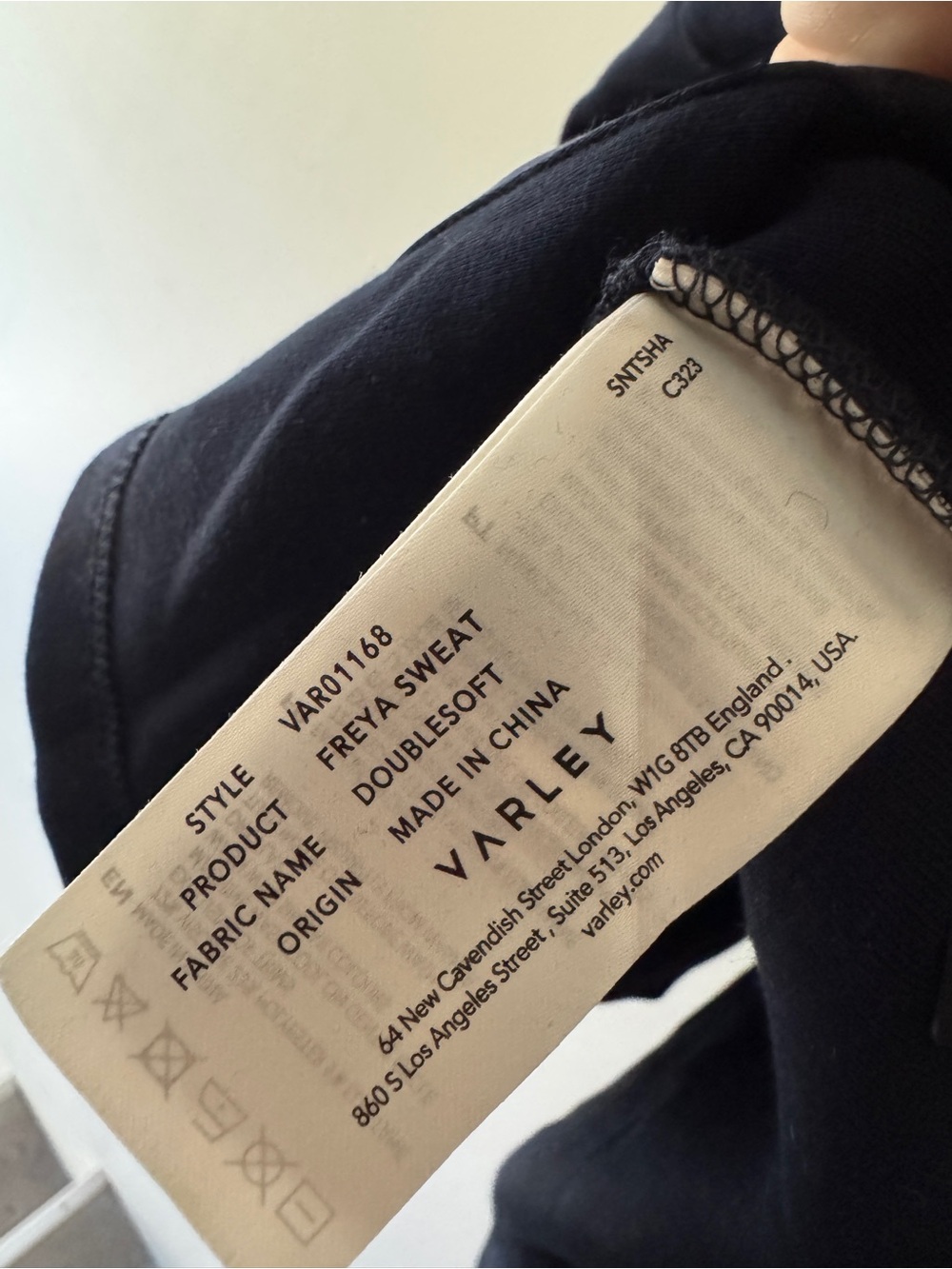 Varley Navy Blue Freya Sweat Pullover Top - Picture 11 of 13